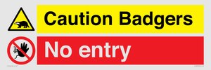 CV16879: Caution Badgers No entry