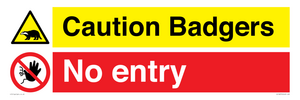 CV16879: Caution Badgers No entry