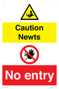 CV16887: Caution Newts No entry