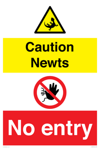 CV16887: Caution Newts No entry