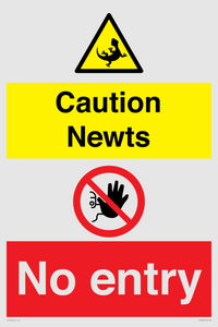 CV16887: Caution Newts No entry