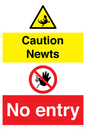 CV16887: Caution Newts No entry