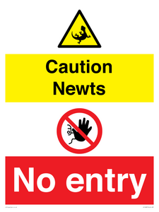 CV16887: Caution Newts No entry