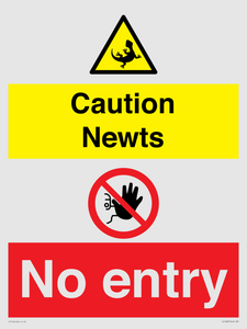 CV16887: Caution Newts No entry
