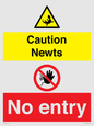 CV16887: Caution Newts No entry