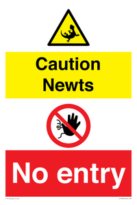 CV16887: Caution Newts No entry