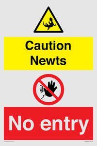 CV16887: Caution Newts No entry