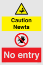 CV16887: Caution Newts No entry