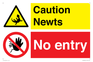 CV16887: Caution Newts No entry