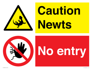 CV16887: Caution Newts No entry