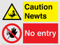 CV16887: Caution Newts No entry