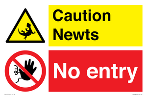 CV16887: Caution Newts No entry