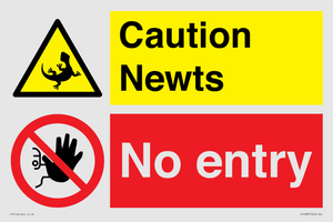 CV16887: Caution Newts No entry