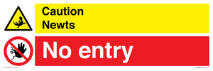 CV16887: Caution Newts No entry