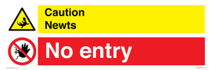 CV16887: Caution Newts No entry