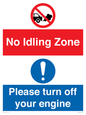 CV16903: No idling Zone - Please turn off your engine