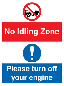 CV16903: No idling Zone - Please turn off your engine