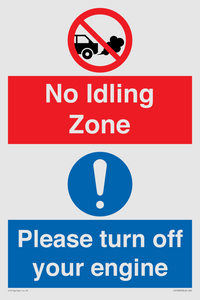 CV16903: No idling Zone - Please turn off your engine