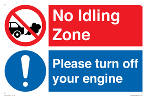 CV16903: No idling Zone - Please turn off your engine