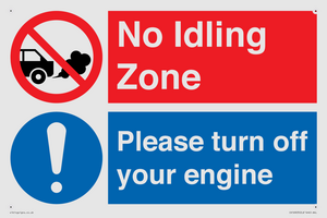 CV16903: No idling Zone - Please turn off your engine