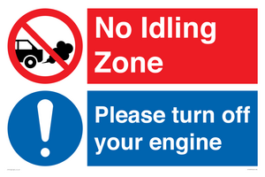 CV16903: No idling Zone - Please turn off your engine