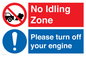 CV16903: No idling Zone - Please turn off your engine