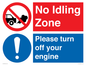 CV16903: No idling Zone - Please turn off your engine