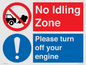 CV16903: No idling Zone - Please turn off your engine