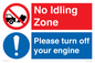 CV16903: No idling Zone - Please turn off your engine