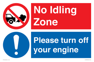 CV16903: No idling Zone - Please turn off your engine