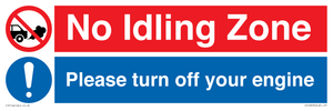 CV16903: No idling Zone - Please turn off your engine