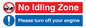 CV16903: No idling Zone - Please turn off your engine