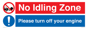 CV16903: No idling Zone - Please turn off your engine