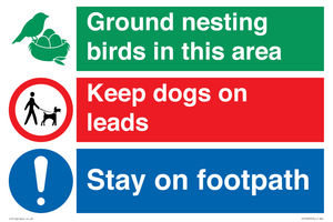 CV16923: Ground nesting birds - Keep dogs on leads - Stay on footpath