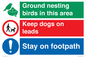 CV16923: Ground nesting birds - Keep dogs on leads - Stay on footpath