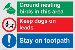 CV16923: Ground nesting birds - Keep dogs on leads - Stay on footpath