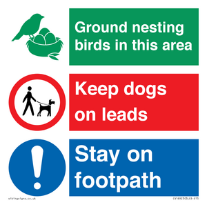 CV16923: Ground nesting birds - Keep dogs on leads - Stay on footpath