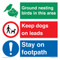 CV16923: Ground nesting birds - Keep dogs on leads - Stay on footpath