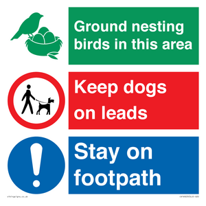CV16923: Ground nesting birds - Keep dogs on leads - Stay on footpath