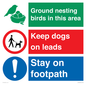 CV16923: Ground nesting birds - Keep dogs on leads - Stay on footpath