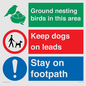 CV16923: Ground nesting birds - Keep dogs on leads - Stay on footpath