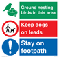CV16923: Ground nesting birds - Keep dogs on leads - Stay on footpath