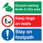 CV16923: Ground nesting birds - Keep dogs on leads - Stay on footpath