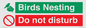 CV16925: Birds Nesting - Do not disturb