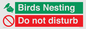 CV16925: Birds Nesting - Do not disturb