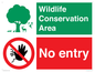 CV16954: Wildlife Conservation Area - No entry