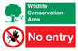 CV16954: Wildlife Conservation Area - No entry