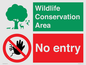 CV16954: Wildlife Conservation Area - No entry