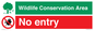 CV16954: Wildlife Conservation Area - No entry