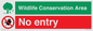CV16954: Wildlife Conservation Area - No entry